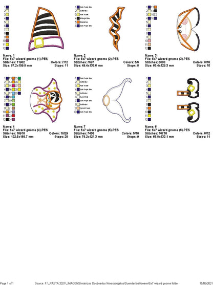 Wizard Gnome Ornament - ITH Project - Machine Embroidery Design