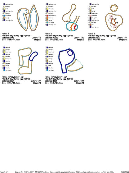 Bunny Holding Easter Egg - ITH Project - Machine Embroidery Design