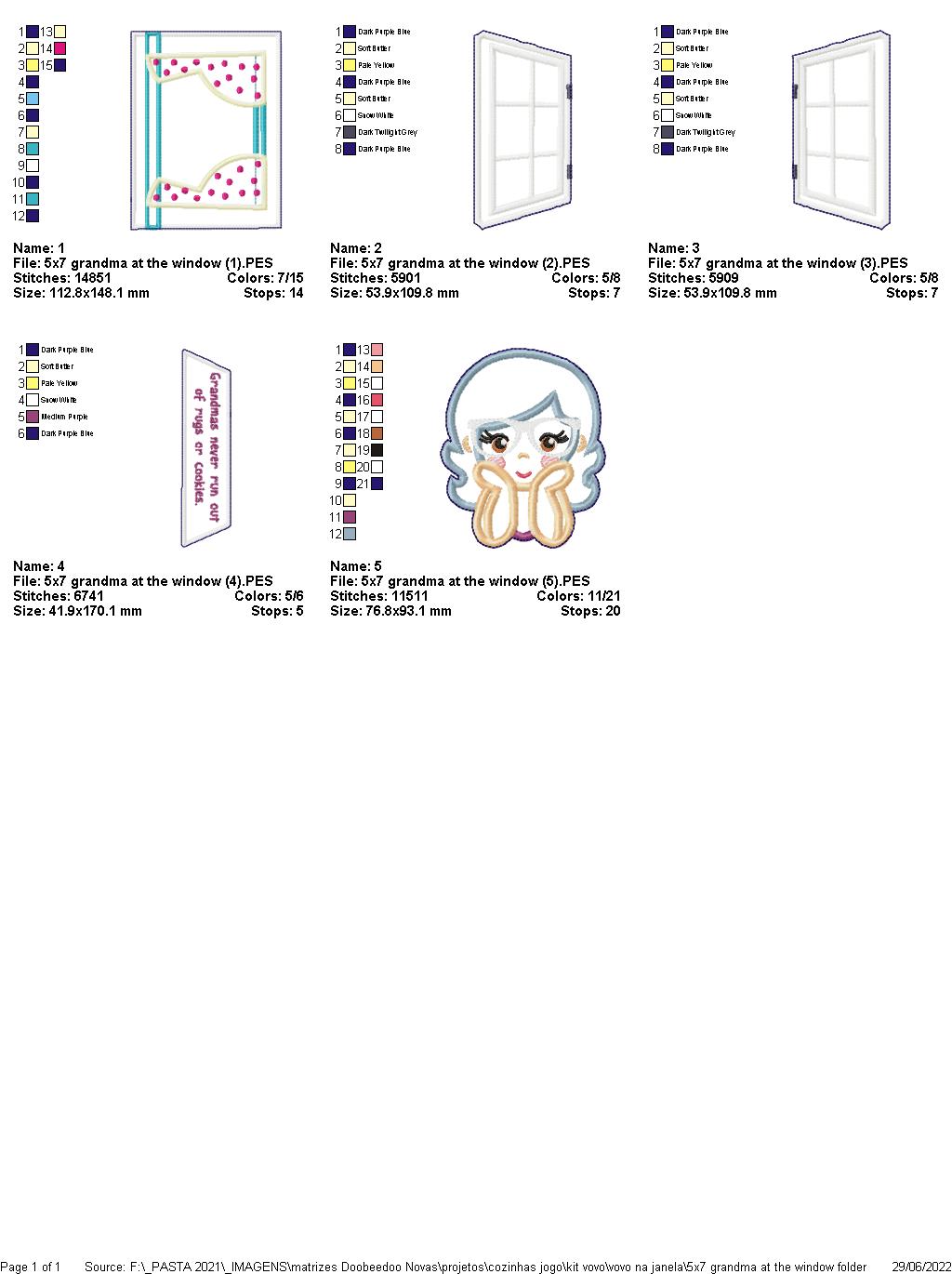Grandma at the Window for Vase - ITH Project - Machine Embroidery Design