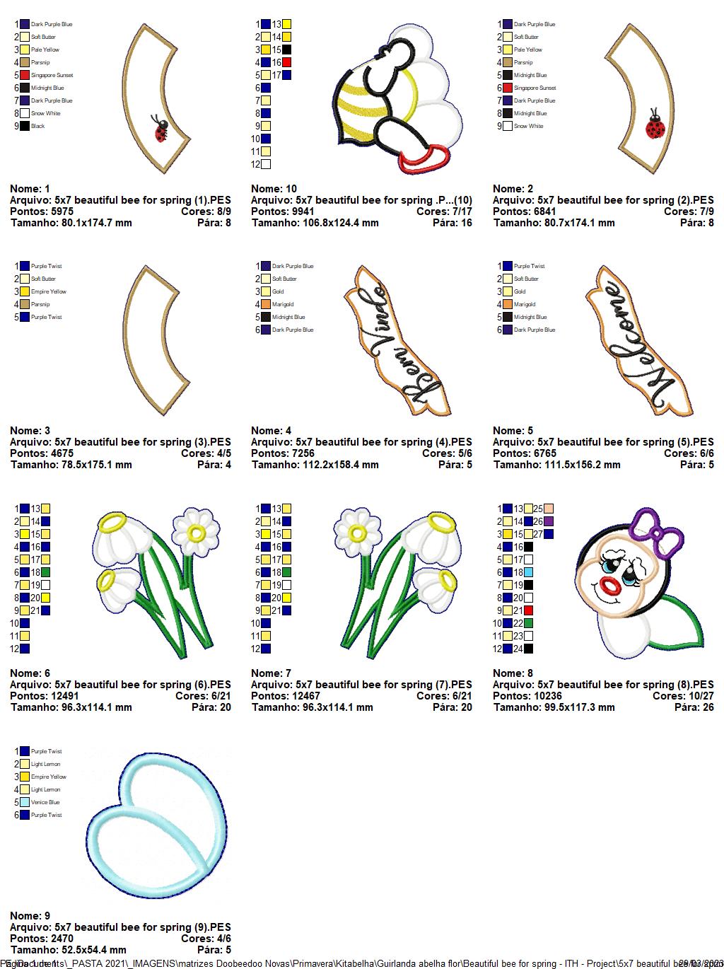 Beautiful Bee Spring Home - ITH Project - Machine Embroidery Design