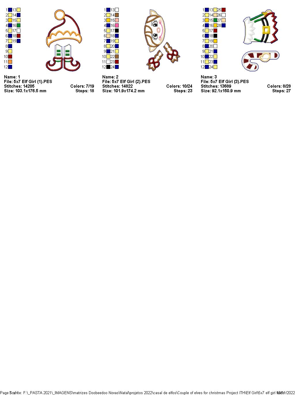 Christmas Elf Girl - ITH Project - Machine Embroidery Design