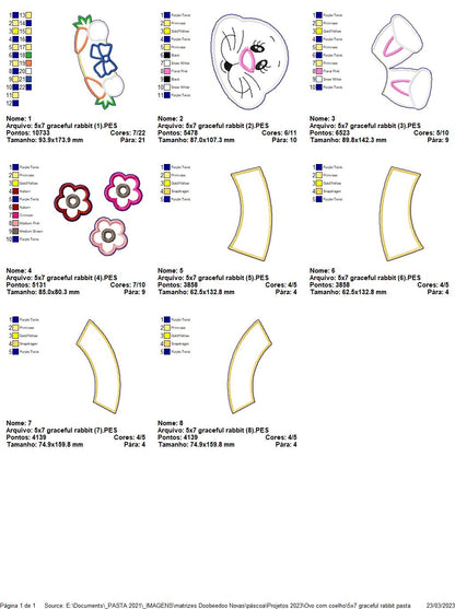Graceful Rabbit - ITH Project - Machine Embroidery Design