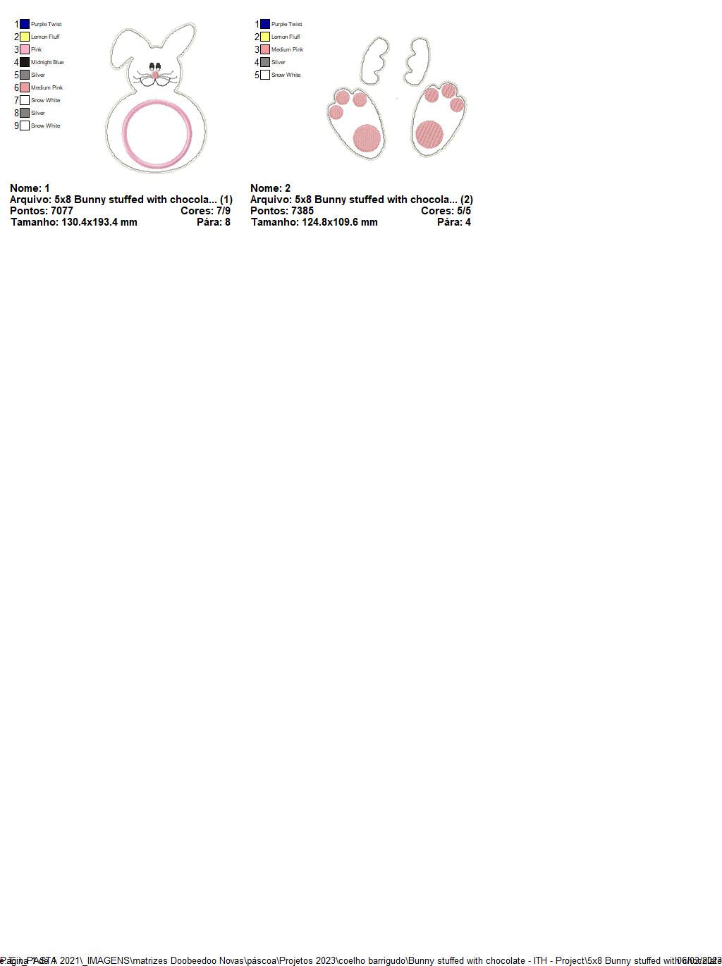 Bunny Stuffed Candy Holder - ITH Project - Machine Embroidery Design