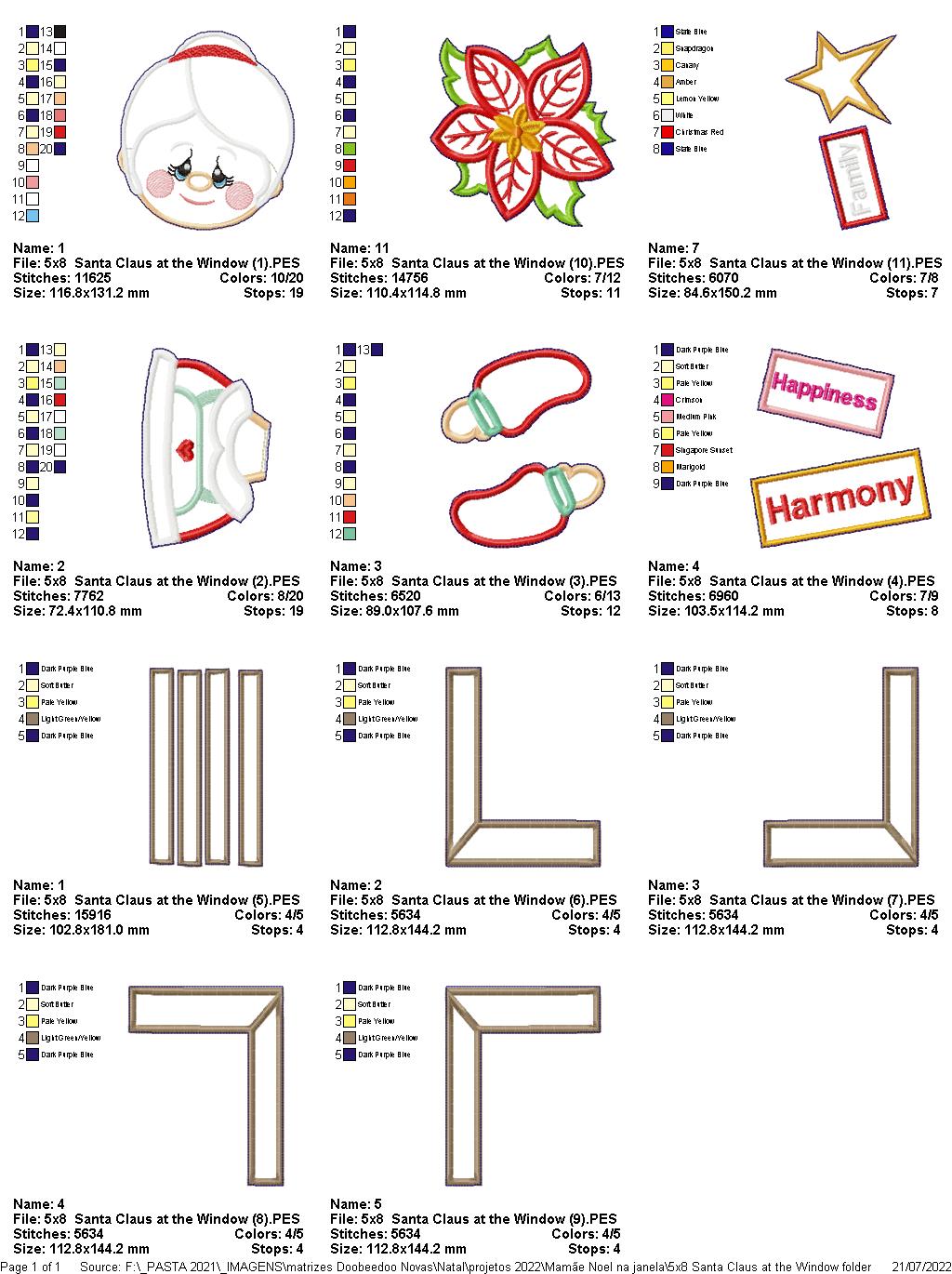 Mrs Claus in the Window - ITH Project - Machine Embroidery Design