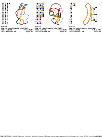 Santa Claus With Gifts - ITH Project - Machine Embroidery Design