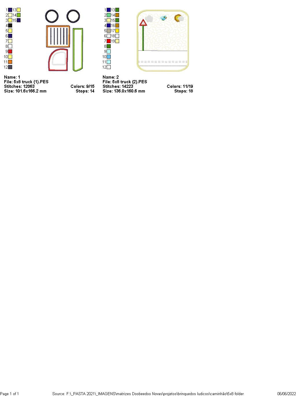 Felt Sensory Games Truck - ITH Project - Machine Embroidery Design