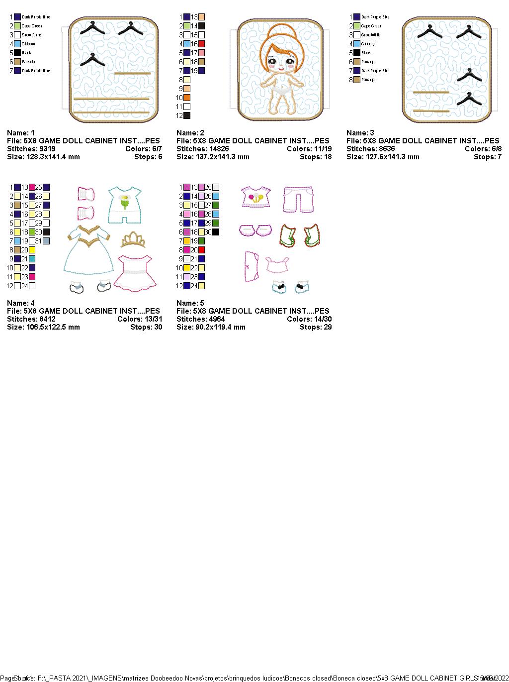 Wardrobe Boy and Girl  Sensory Games - ITH Project - Machine Embroidery Design