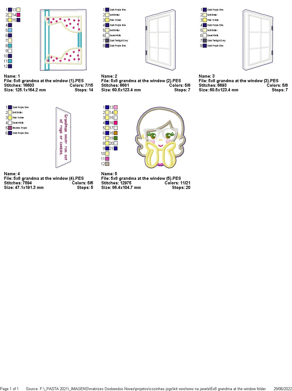 Grandma at the Window for Vase - ITH Project - Machine Embroidery Design