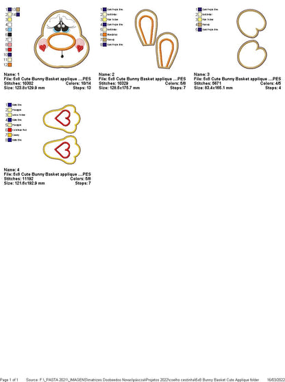 Rabbit Boy Easter Ornament - ITH Project - Machine Embroidery Design