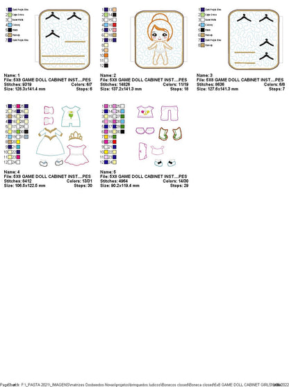Wardrobe Boy and Girl  Sensory Games - ITH Project - Machine Embroidery Design
