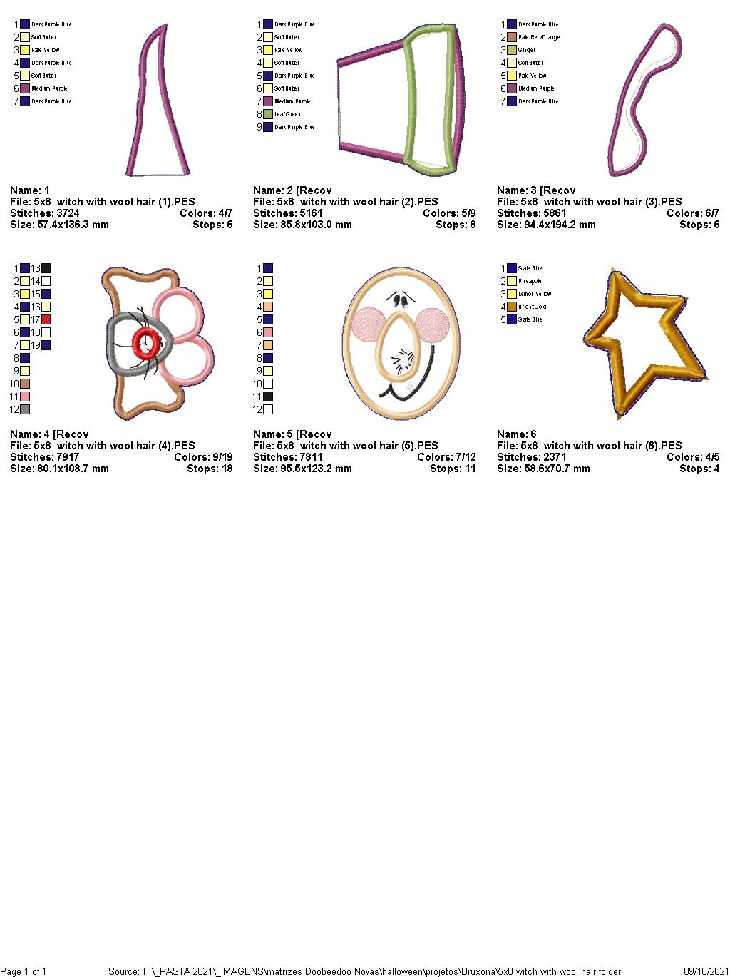 Halloween Witch Ornament - ITH Project - Machine Embroidery Design