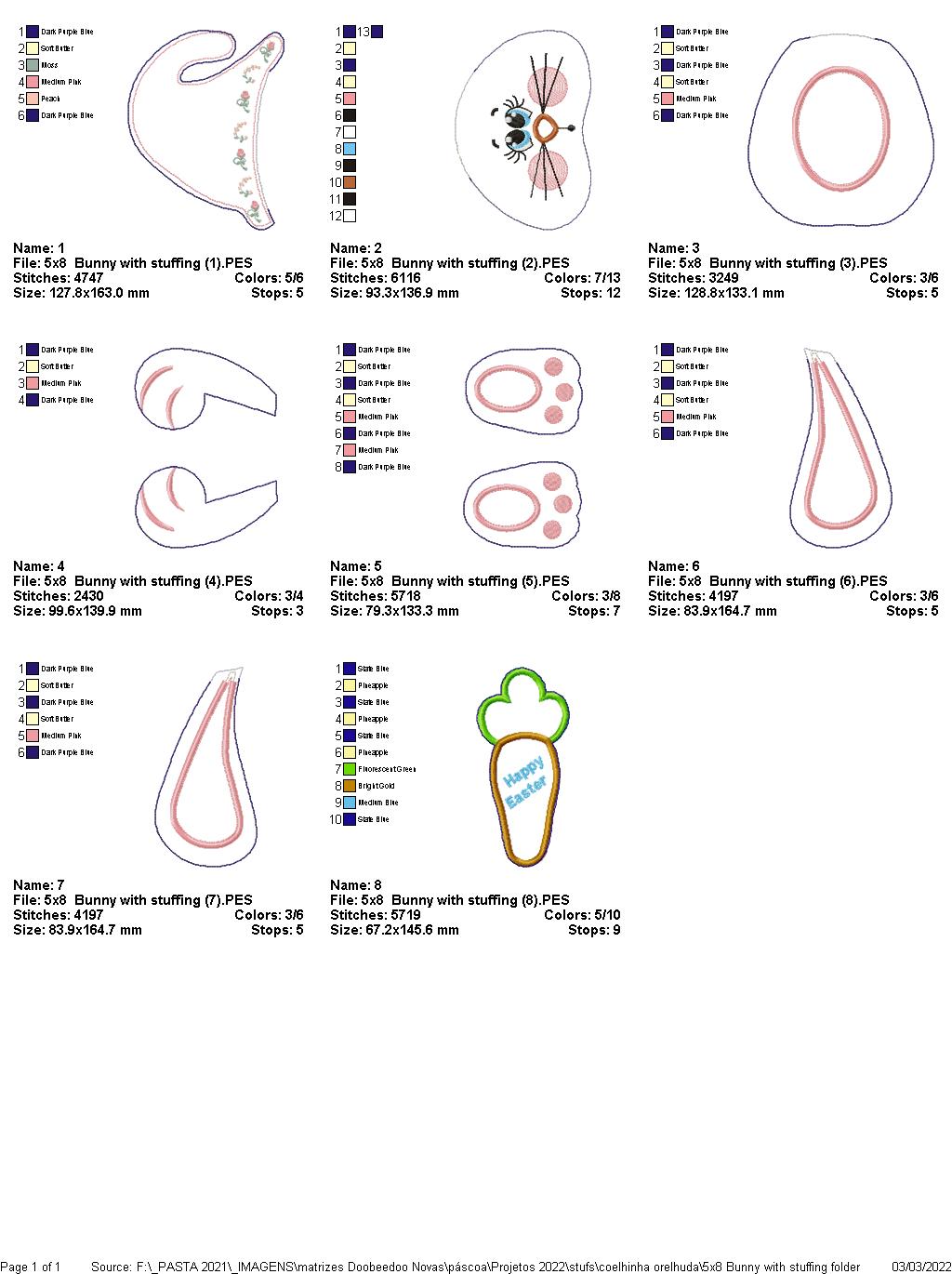 Bunny With Stuffing - ITH Project - Machine Embroidery Design