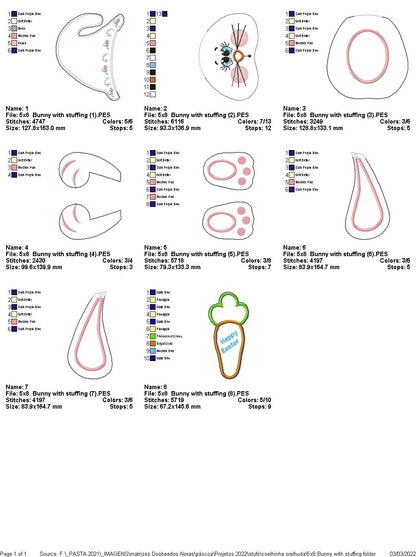 Bunny With Stuffing - ITH Project - Machine Embroidery Design