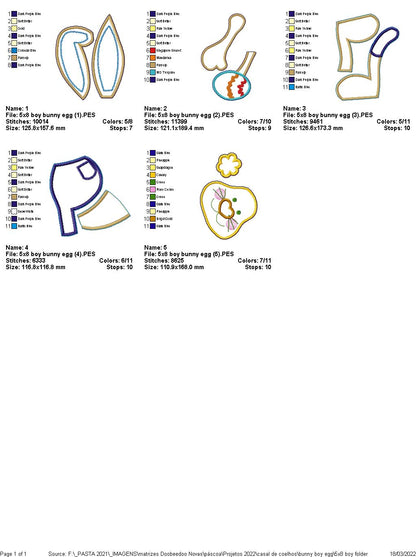 Bunny Holding Easter Egg - ITH Project - Machine Embroidery Design