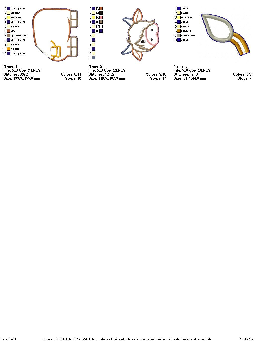Highland Cow - ITH Project - Machine Embroidery Design