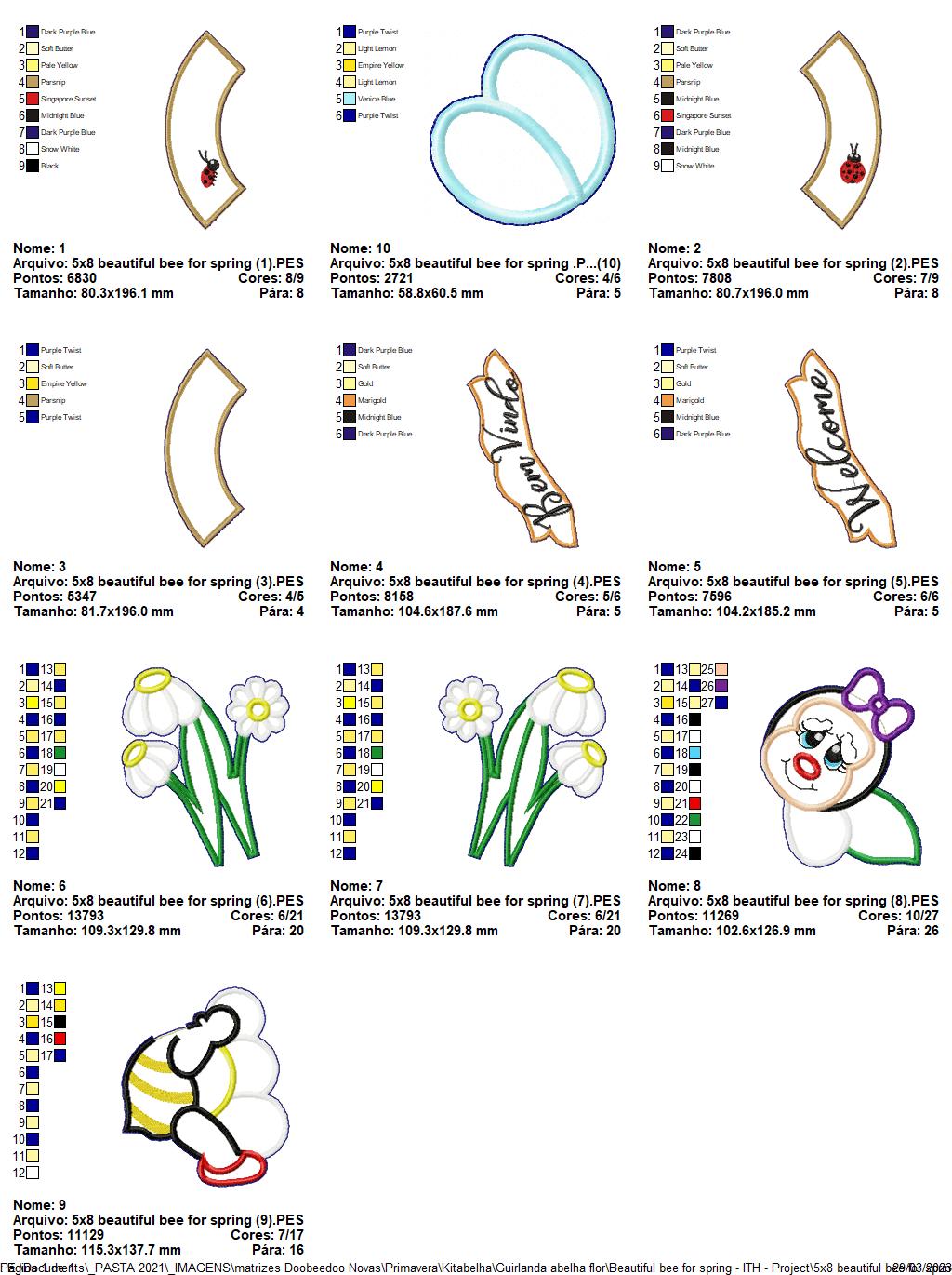 Beautiful Bee Spring Home - ITH Project - Machine Embroidery Design
