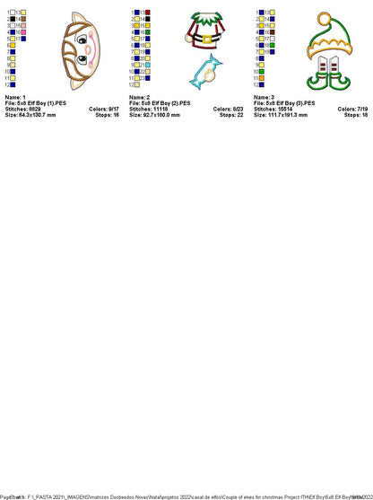 Christmas Elf Boy - ITH Project - Machine Embroidery Design