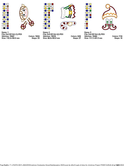 Christmas Elf Girl - ITH Project - Machine Embroidery Design