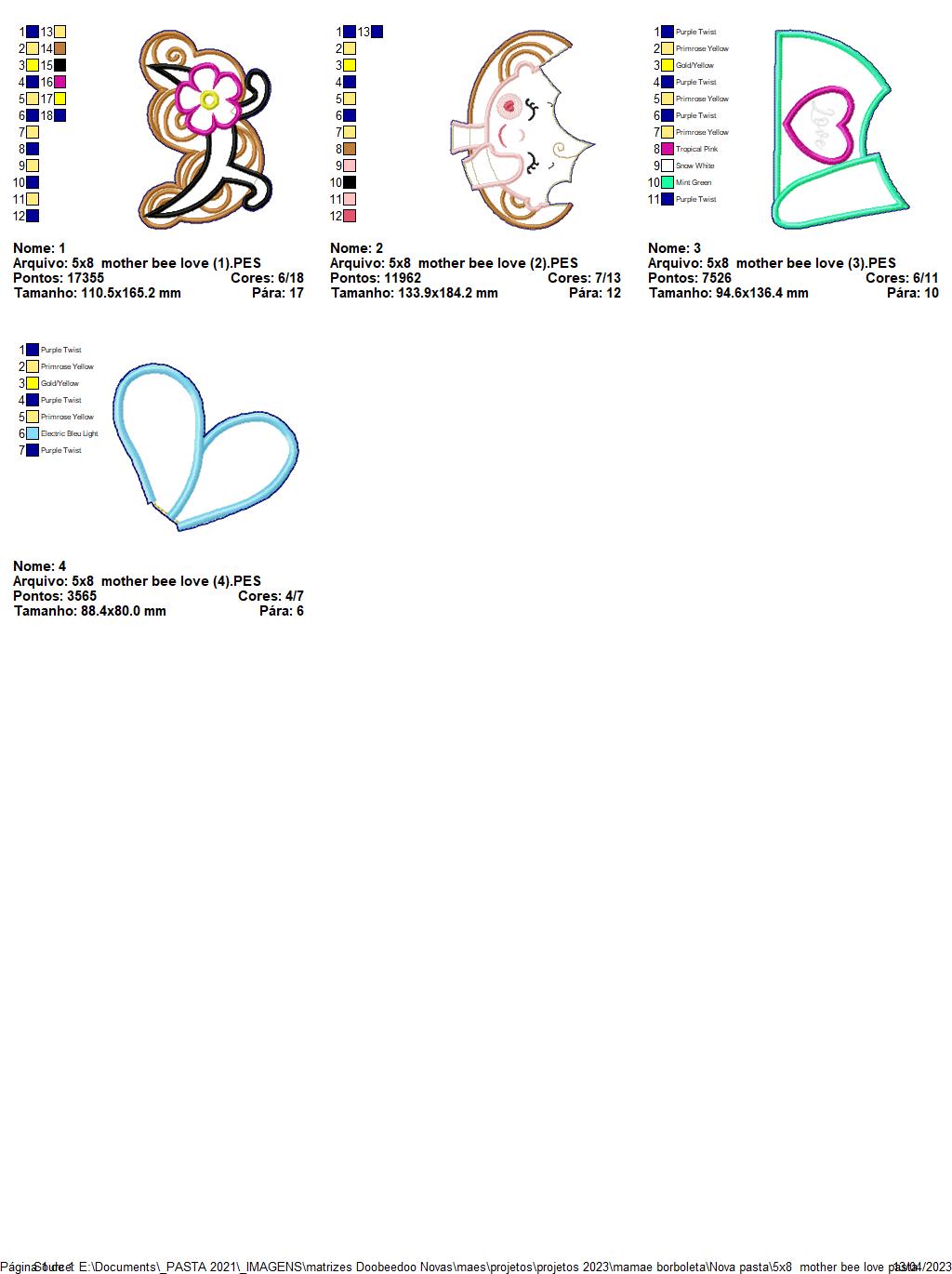 Bee Love Mothers Day Ornament - ITH Project - Machine Embroidery Design