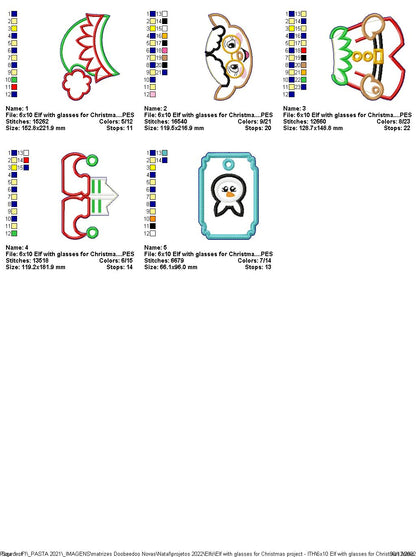 Elf with Glasses - ITH Project - Machine Embroidery Design