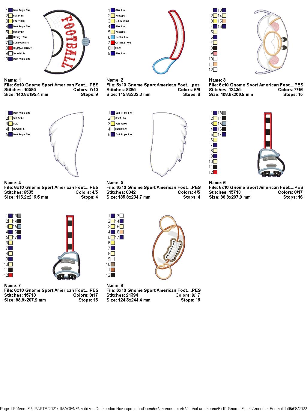Football Gnome - ITH Project - Machine Embroidery Design