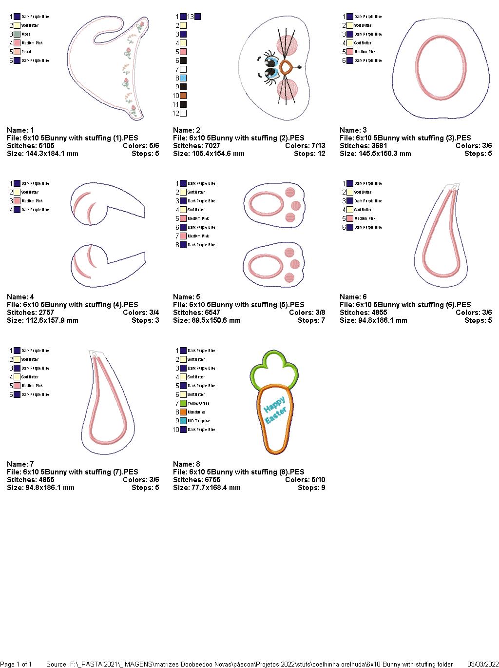 Bunny With Stuffing - ITH Project - Machine Embroidery Design