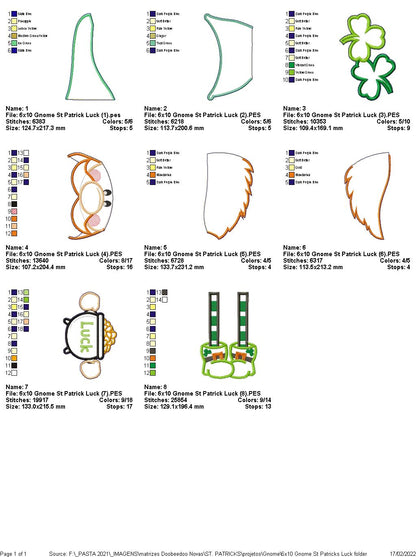 St. Patricks and Mardi Grass Gnomes - ITH Project - Machine Embroidery Design