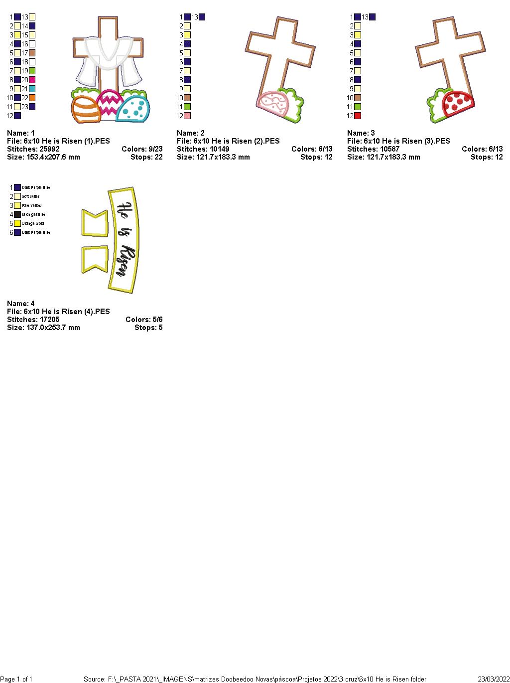 He is Risen Vase Ornament - ITH Project - Machine Embroidery Design