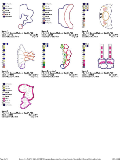 Gnome Mothers Day Ornamen - ITH Project - Machine Embroidery Design