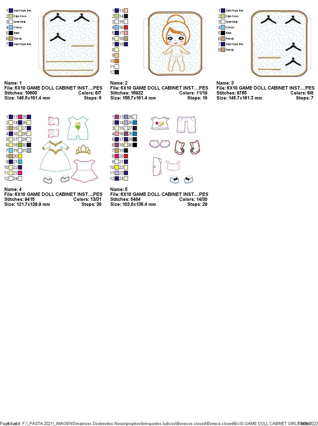 Wardrobe Boy and Girl  Sensory Games - ITH Project - Machine Embroidery Design