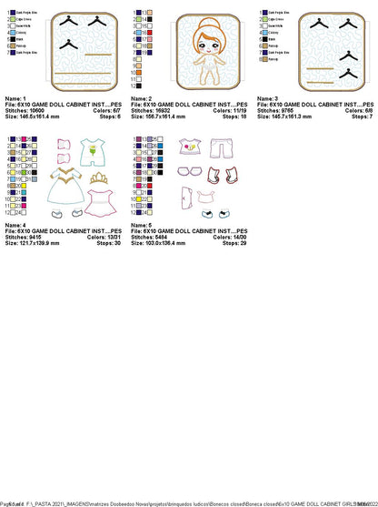 Wardrobe Boy and Girl  Sensory Games - ITH Project - Machine Embroidery Design