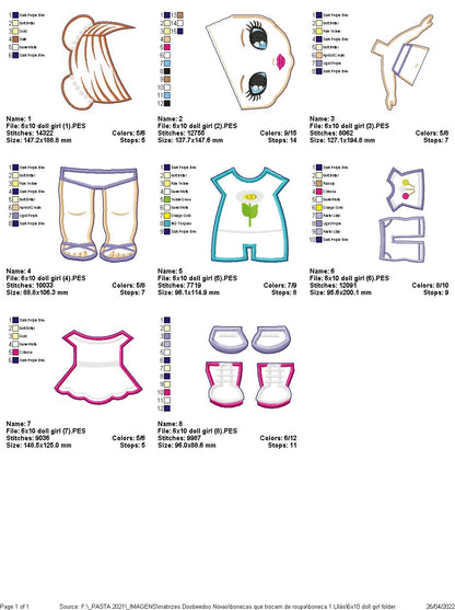 Cute Boy and Girl with Clothes for Changes - ITH Project - Machine Embroidery Design