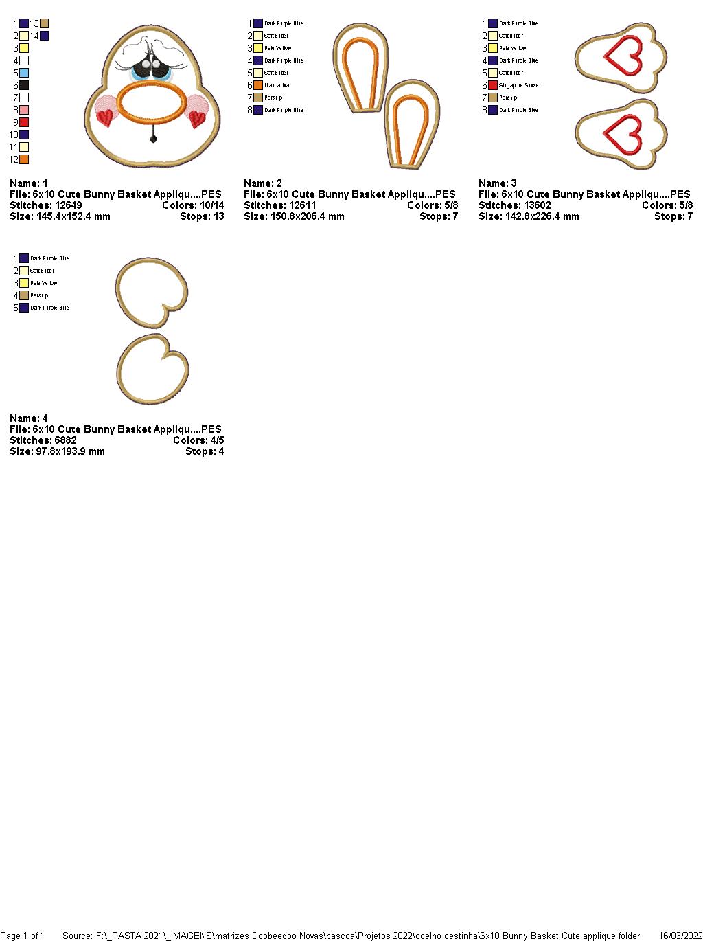 Rabbit Boy Easter Ornament - ITH Project - Machine Embroidery Design