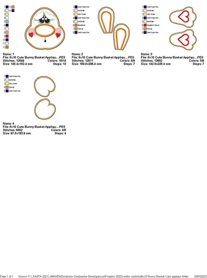 Rabbit Boy Easter Ornament - ITH Project - Machine Embroidery Design