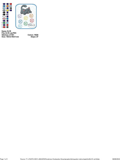 Felt Sensory Games Cat - ITH Project - Machine Embroidery Design