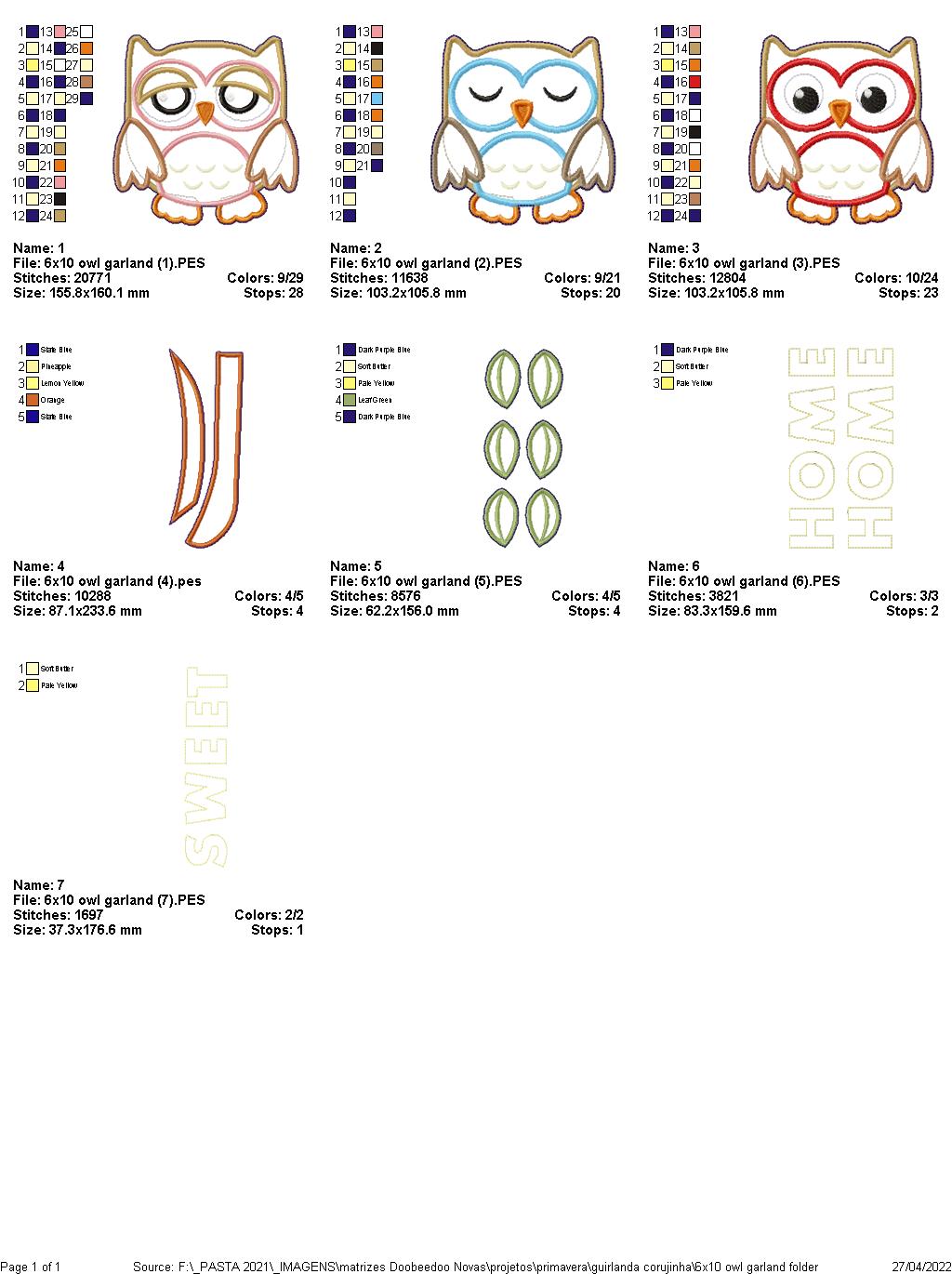 Owl Door Ornament - ITH Project - Machine Embroidery Design