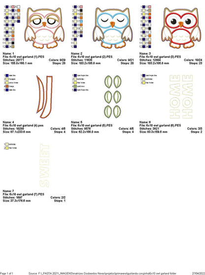 Owl Door Ornament - ITH Project - Machine Embroidery Design