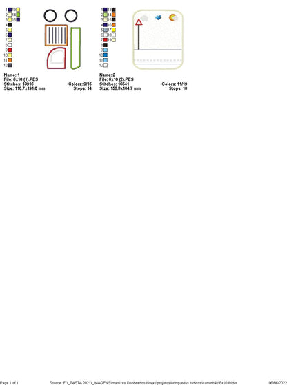 Felt Sensory Games Truck - ITH Project - Machine Embroidery Design