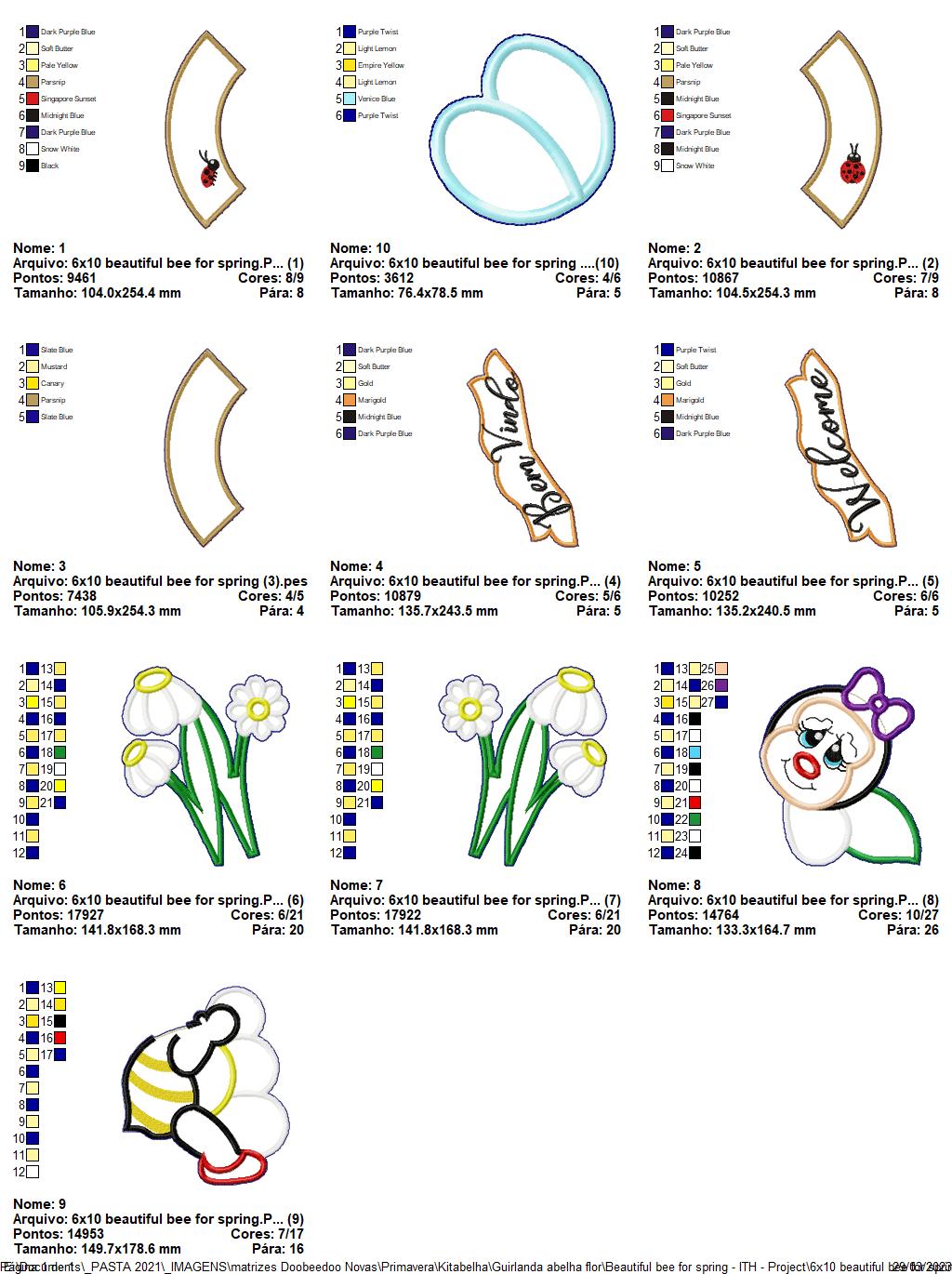 Beautiful Bee Spring Home - ITH Project - Machine Embroidery Design