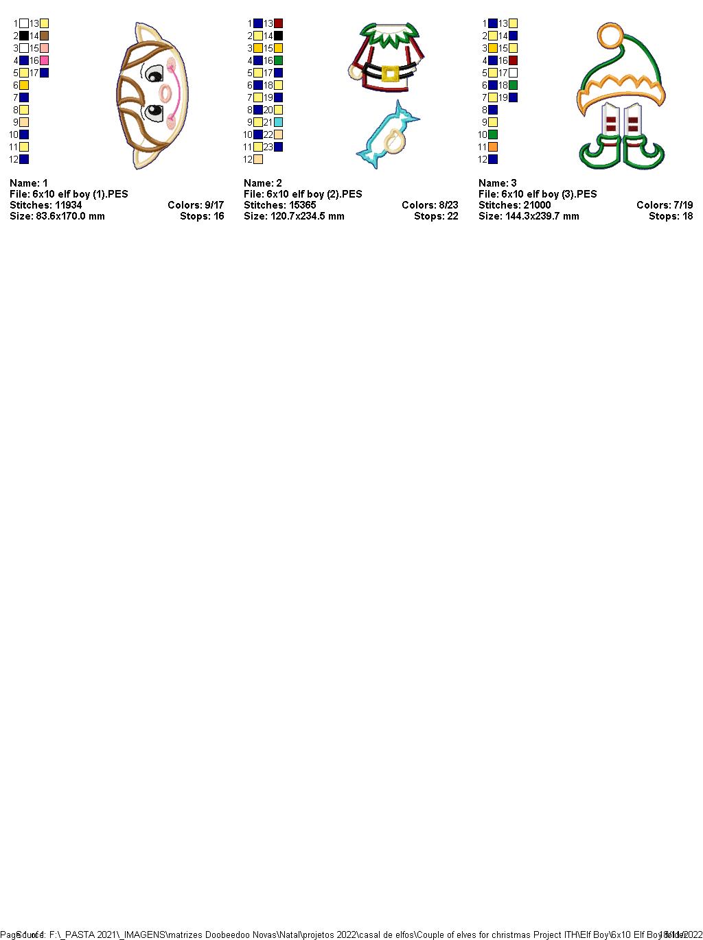 Christmas Elf Boy - ITH Project - Machine Embroidery Design