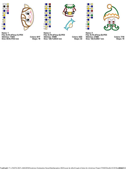 Christmas Elf Boy - ITH Project - Machine Embroidery Design