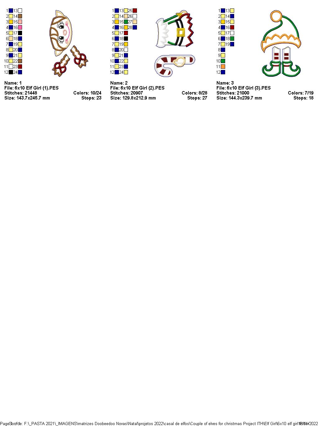Christmas Elf Girl - ITH Project - Machine Embroidery Design