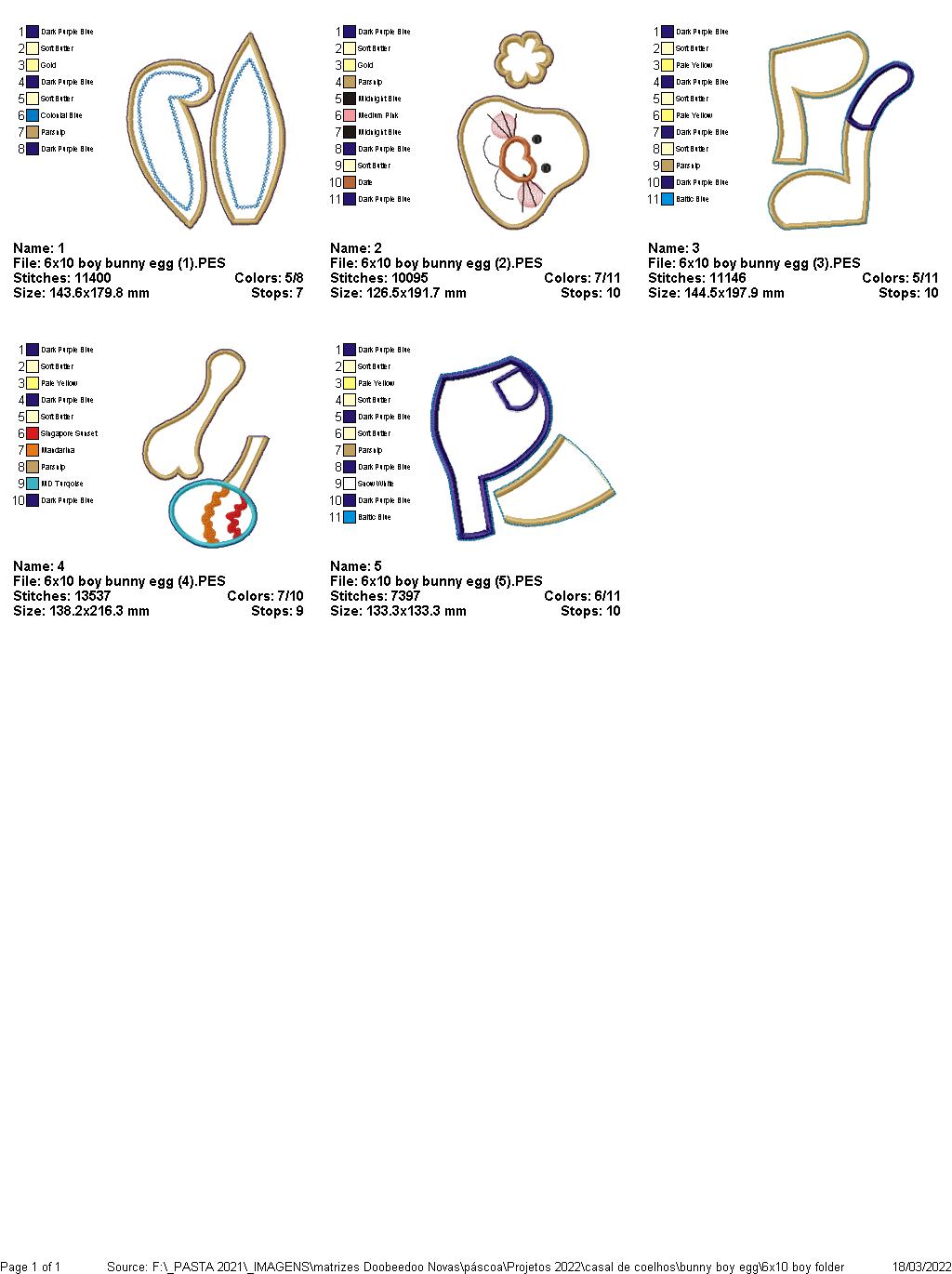 Bunny Couple and Easter Egg - ITH Project - Machine Embroidery Design