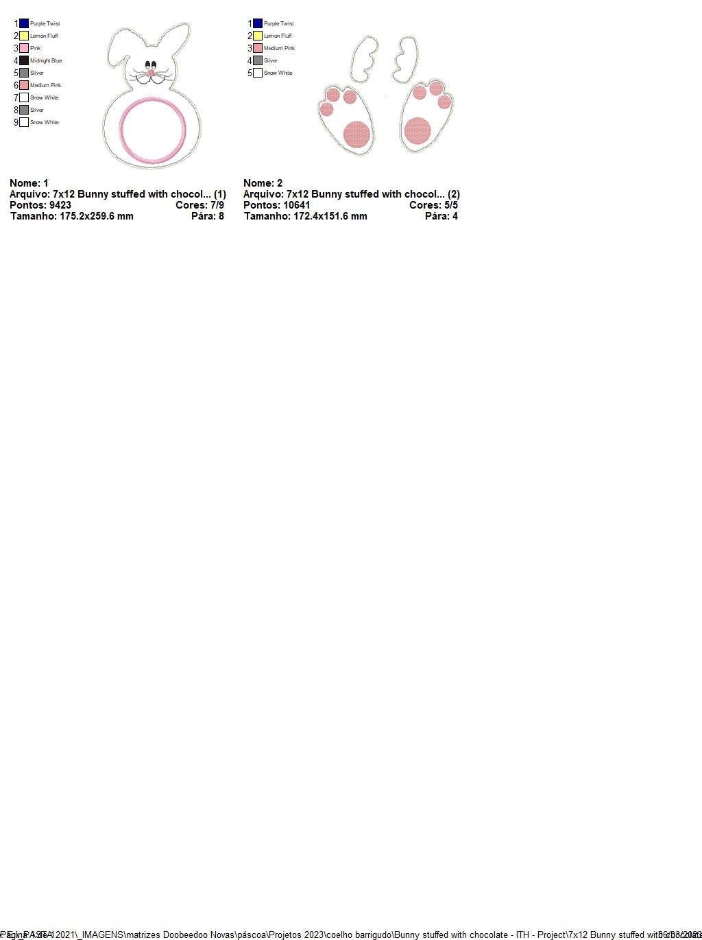 Bunny Stuffed Candy Holder - ITH Project - Machine Embroidery Design