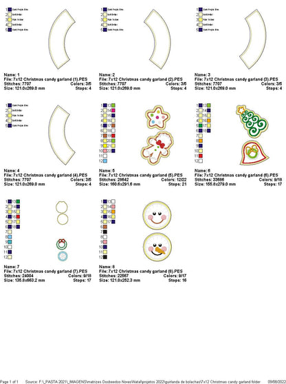 Christmas Elements Wreath Ornament - ITH Project - Machine Embroidery Design