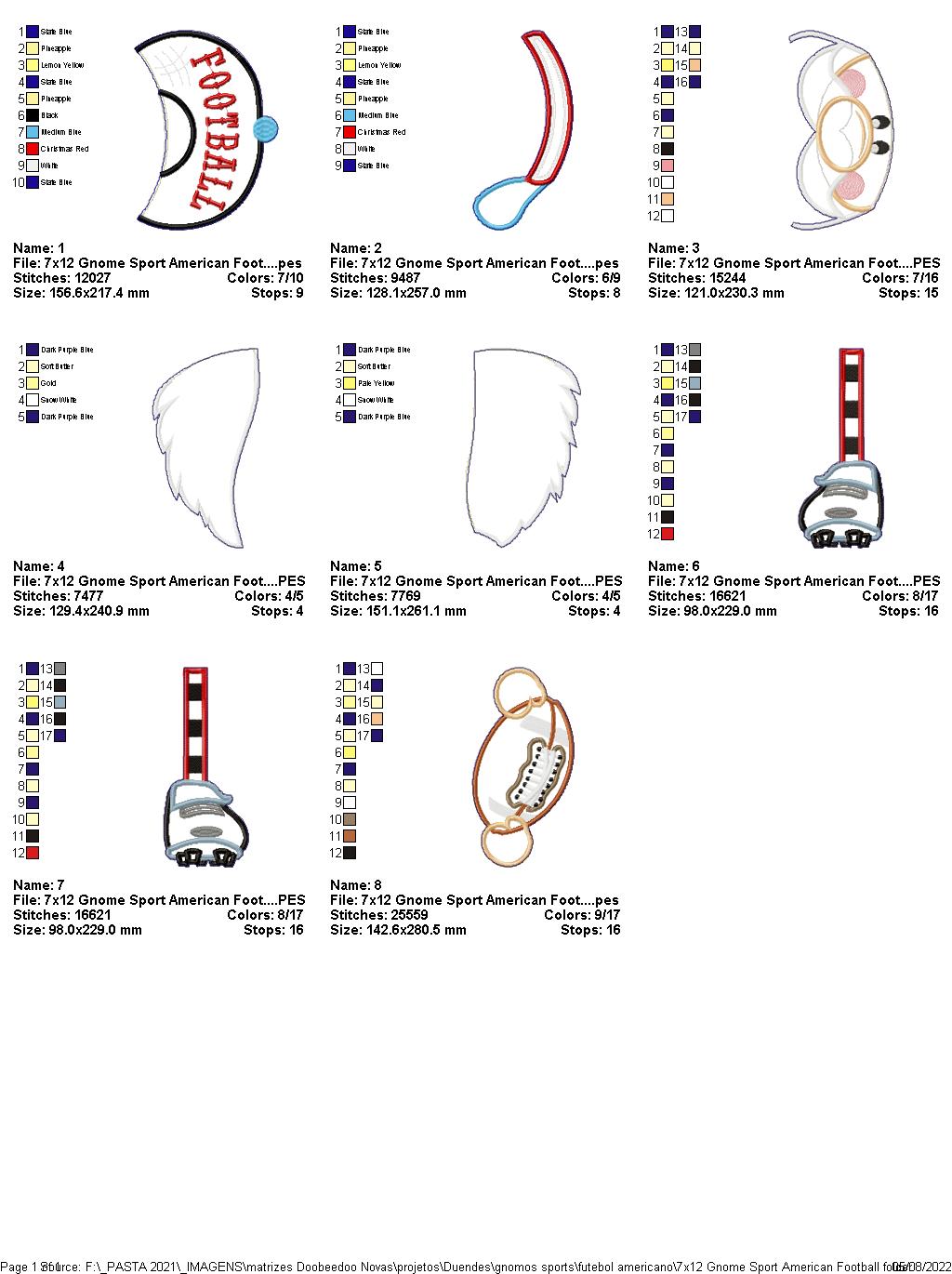 Football Gnome - ITH Project - Machine Embroidery Design