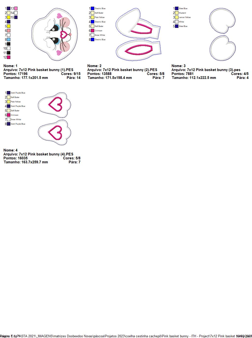 Rabbit Girl Easter Ornament - ITH Project - Machine Embroidery Design