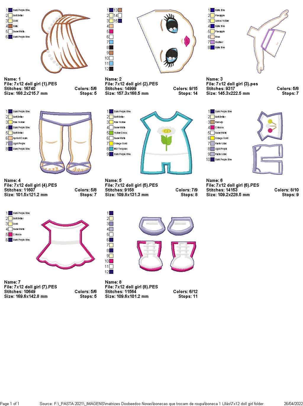 Cute Boy and Girl with Clothes for Changes - ITH Project - Machine Embroidery Design