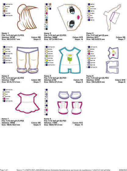 Cute Boy and Girl with Clothes for Changes - ITH Project - Machine Embroidery Design