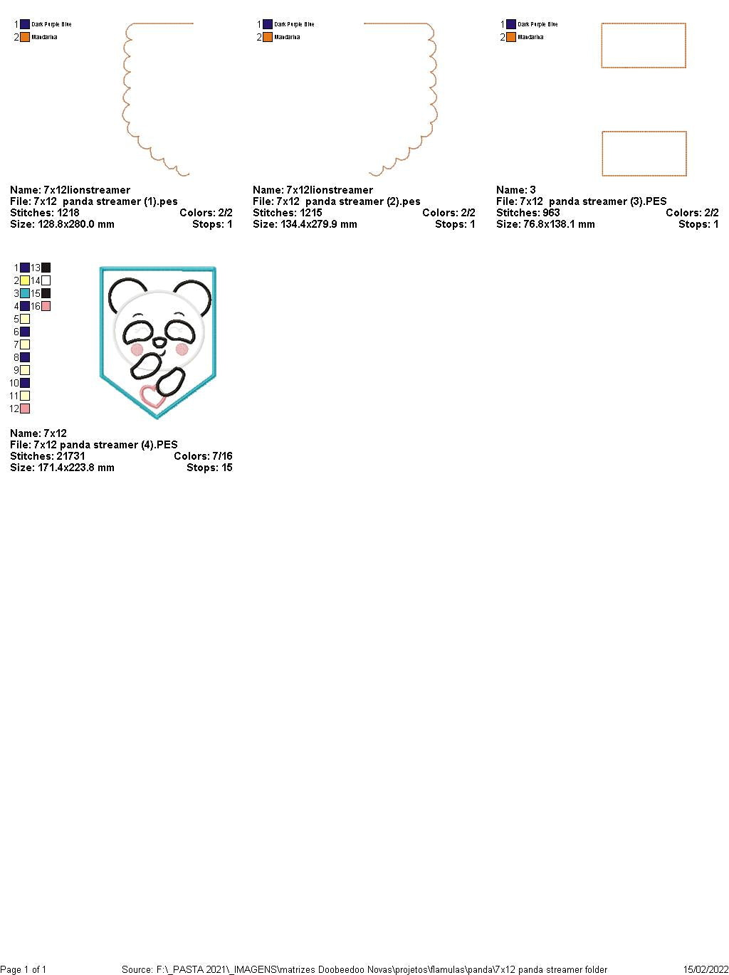 Baby Panda Nursery Flag Decor - ITH Project - Machine Embroidery Design